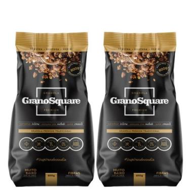 Imagem de Kit 2 Granola Premium Tradicional GranoSquare 800gr Com Gergelim, Cast