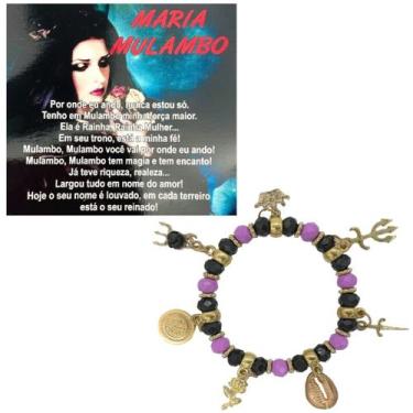 Imagem de Pulseira Pomba Gira Maria Mulambo  Proteção  Mistério  Poder Feminino 