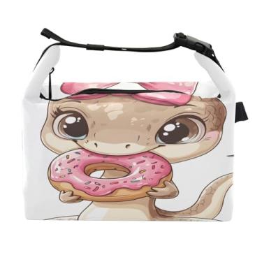 Imagem de STAYTOP Lancheira fofa de cobra com alça de fivela, lancheira isolada para meninos e meninas, lancheira térmica para trabalho escolar