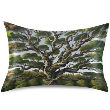 Imagem de Capas de almofada de cetim verde camuflagem para resfriamento de cabelo, almofadas padrão Queen King, estampa animal, presentes modernos, roupa de cama, tamanho padrão, 66 cm x 50 cm