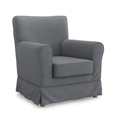 Imagem de FMCTL Ektorp Jennylund capa de cadeira de substituição Jennylund capa de cadeira Jennylund apenas! (cinza escuro)
