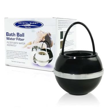 Imagem de Crystal Quest Black Bath Ball Water Filter | Removes Contaminants for Softer, Smoother Skin | BPA Free | 2,500 Gallons of Filtration