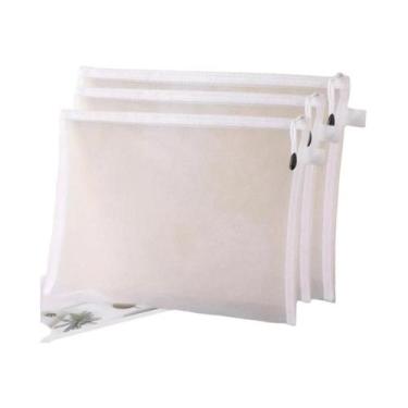 Imagem de Bolsa De Malha Impermeável Com Zíper Para Estudantes, Material De Escr