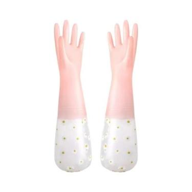 Imagem de Luvas De Limpeza De Borracha De Látex Impermeáveis E Resistentes Ao De