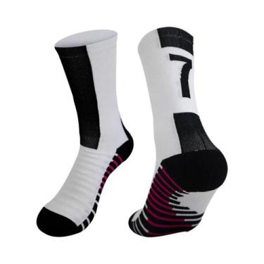 Imagem de Meias De Futebol Profissionais Masculinas Antiderrapantes Até O Joelho