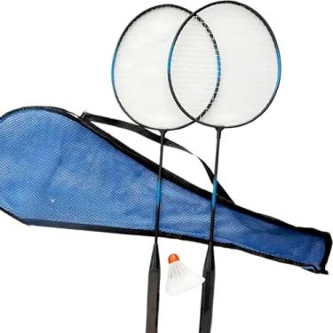 Imagem de Raquete De Badminton Com 2 Unidades, 2 Petecas E Bolsa Resistente