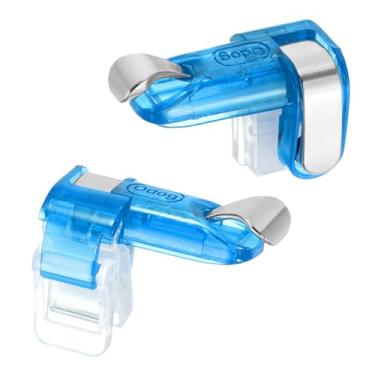Imagem de PATIKIL 1 par de gatilhos móveis, botão mecânico M11 controlador de jogo para celular combo tiro alvo joystick de jogos para telefones de jogos, azul