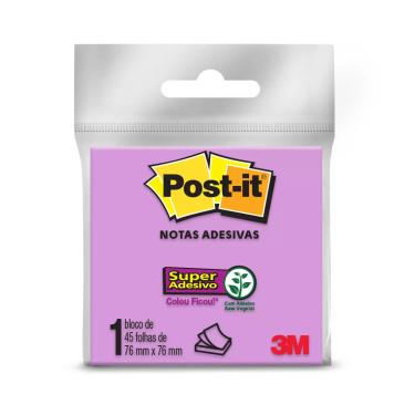 Imagem de Bloco Adesivo Post It 3M Roxo 76x76mm 45 Folhas