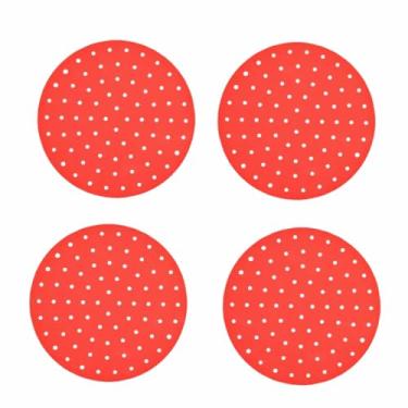 Imagem de Kit com 4 Protetor de Silicone para Fogão de Indução Tapete Almofada para Fogão de Indução