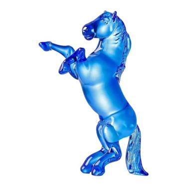 Imagem de IEUDNS Estátua de cavalo de vidro em miniatura, figura simples para mesa, ornamento Feng Shui, item colecionável para decoração de casa ou, Style C