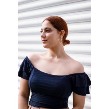 Imagem de Cropped corset - Kath Modas, Azul marinho, G