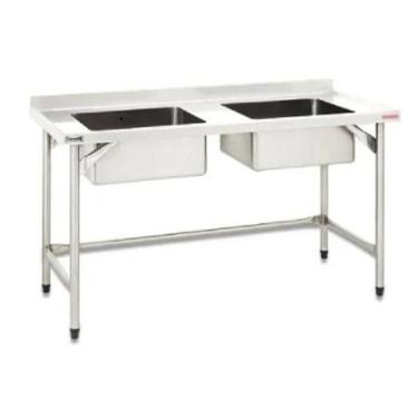Imagem de Pia Inox Fritomaq 120x65x90 2 Cubas 50x40x25