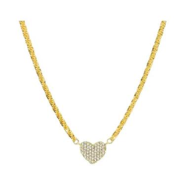 Imagem de Colar De Coração De Zircônia Em Prata Esterlina 925 Para Mulheres, Joi