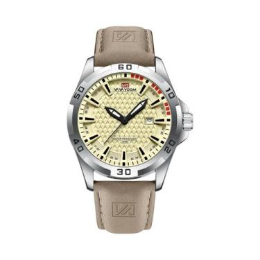 Imagem de Relógio Masculino De Couro À Prova D'água, Esportivo, Militar, Quartzo