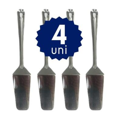 Imagem de Espátula de Bolo Inox Profissional Aço Inox Escovado Cabo Inteiriço - 
