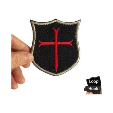 Imagem de Patch Bordado Dos Cavaleiros Templários Cruzados, Braçadeira Tática Mi