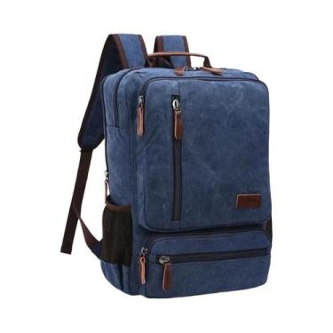 Imagem de Mochila Vintage De Grande Capacidade Em Lona Para Homens, Bolsa De Omb
