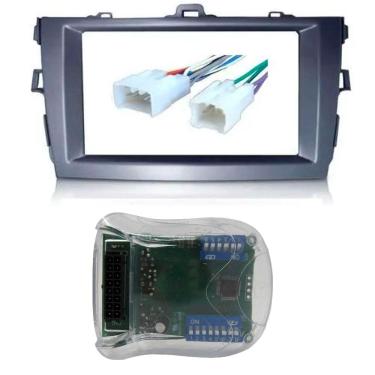 Imagem de Moldura De Painel 2 Din Toyota Corolla 2009 Á 2013 Para Cd Dvd 2 Dins + Conector + Inte...