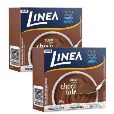 Imagem de Kit 2 Pó para Pudim De Chocolate Linea 25g