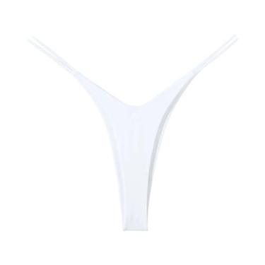 Imagem de Tanga Sexy Feminina Em Algodão De Cor Sólida Para Academia, Confortáve