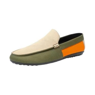 Imagem de Mocassins Masculinos Grandes Com Blocos De Cores E Patchwork  Calçados