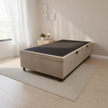 Imagem de Base Box Baú Solteiro com Pistão a Gás Estrutura Reforçada 88x188cm Sm