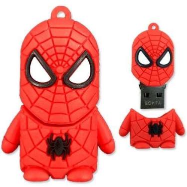 Imagem de Pen Drive 8GB Homem-Aranha Marvel Vingadores - Pendrive Boneco de Borr