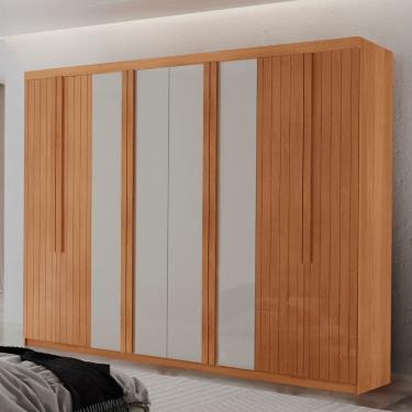 Imagem de Guarda Roupa Casal Pollo MDF com 8 Portas 4 Gavetas Moderna Mobilia