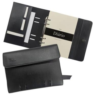 Imagem de Agenda Meu Diário 160-R Personalizada Raffai Couros, Preto
