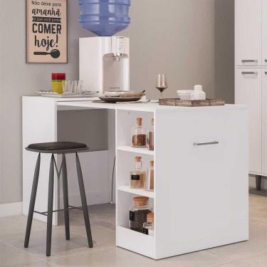 Imagem de Mesa Dobrável Armário de Cozinha Ibiza Multimóveis Branca