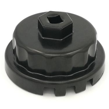 Imagem de Ferramenta de remoção de tampa de filtro de óleo Chave de copo de alumínio 64 mm 14 flauta para Toyota Lexus Scion motores 2,5L a 5,7L com carcaças de filtro de óleo estilo cartucho para Camry, RAV4, Highlander, Sienna, Tundra e mais