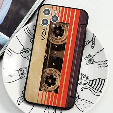 Imagem de Capa de fita de áudio vintage cassete retro para iphone 14 13 12 mini 11 pro max xr x xs 7 8 plus 6 6s se 2020 capas protetoras de silicone, cdjvhuan, para iphone 12 6.1