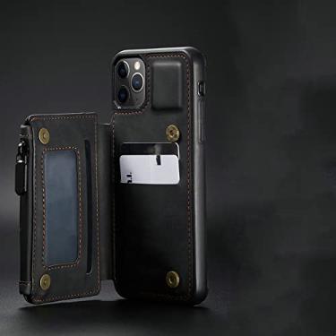 Imagem de Capa de telefone de couro para Samsung Galaxy A52 A51 A71 Note 20 10 S21 S20 FE S10 S22 Ultra Flip Card Zipper Carteira Capa Traseira, Preto, Para Note 20 Ultra