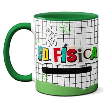 Imagem de Caneca Educação Física Exercícios Causam Saúde e Felicidade (Verde)