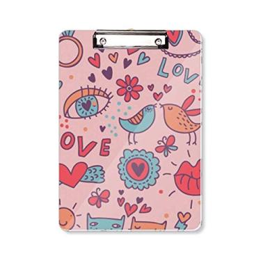 Imagem de Lovers Flower Plant Paint Prancheta pasta, bloco de escrita A4