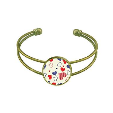 Imagem de Bracelete de pentagrama em forma de coração azul vermelho e azul