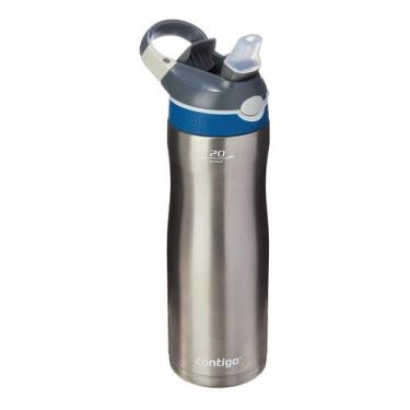 Imagem de Garrafa Térmica Squeeze Inox Ashland Chill Azul 591ml Contigo