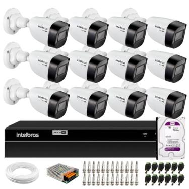 Imagem de Kit 12 Câmeras Intelbras VHD 1130 B HD 720p Bullet Lente 2.8mm Visão Noturna 30m IP67 + DVR Intelbras MHDX 1216 Full HD 16 Canais Multi HD + HD 1TB