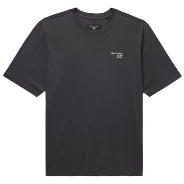 Imagem de Rag & Bone Camiseta masculina Taupe 425 manga curta gola redonda, Preto, XXG