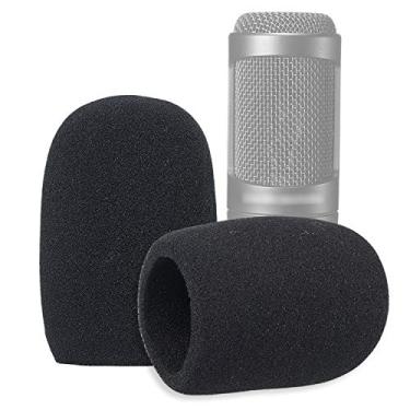 Imagem de SUNMON Capa de espuma de para-brisas, filtro pop para microfone condensador Audiotechnica AT2020 (pacote com 2)