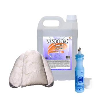 Imagem de Estopa de Algodão 2Kg, Marcador Industrial Azul & Multiuso (Power Clea