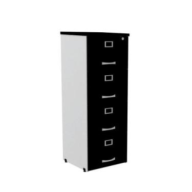 Imagem de Arquivo 04 Gavetas P25 Pandin 1,30 M Cinza e Preto