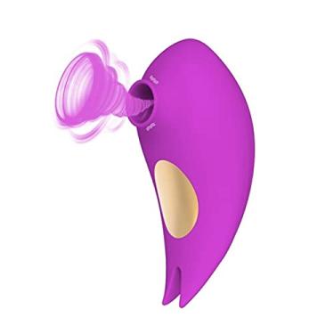 Imagem de Sucção clitóris vibradores para mulher stimulator mamilo oral 10 otário ímã recarga masturbador feminino massageador brinquedos sexuais loja (Roxa)