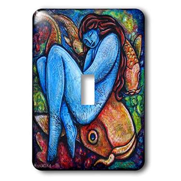 Imagem de 3dRose LLC lsp_21202_1 Koi feminino mulher peixe água sensual espiritual colorido - interruptor único