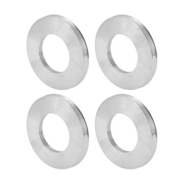 Imagem de INFINAUTO Anéis centralizados no cubo da roda do carro OD 106,1 mm para ID 56,1 mm eixo central de rodas amortecedores Hubrings liga de alumínio tom prata durável