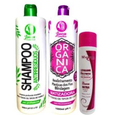 Imagem de Kit Ativo Progressiva Organica Matizadora Juca 2x1l + Reparador Fios M
