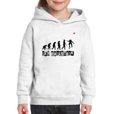 Imagem de Moletom Infantil SK8 Evolution Girl - Foca na Moda, Branco, 12