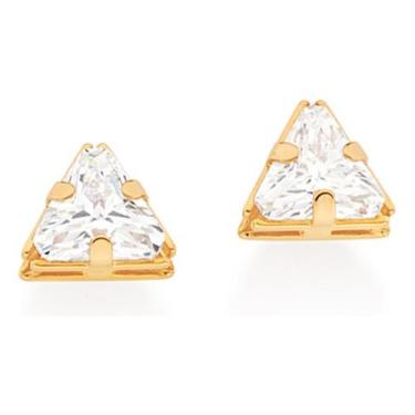 Imagem de Brinco Solitário Cravejado Por 2 Zircônias 527113 - Rommanel, Branco, 