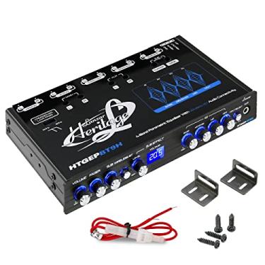 Imagem de Lanzar Equalizador paramétrico de 4 bandas - transmissão sem fio, tamanho meio din, desbotador rotativo, ajustes de ganho de entrada, controle de volume de subsaída/varredura, crossover passa-baixo,