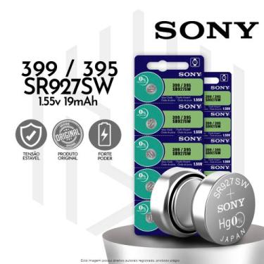Imagem de 05un. Bateria de relógio 399/ 395 SR927SW 1.55v Original SONY